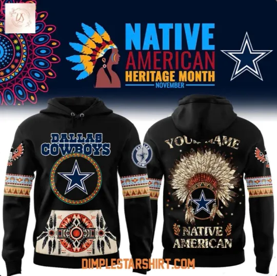 Discover Cowboys Native American Heritage Month 2025 Hoodie 3D Gift For Birthday