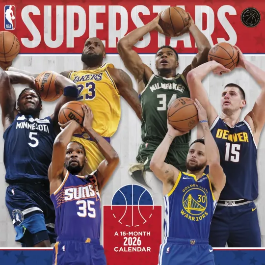 Discover 2026 NBA Superstars Wall Calendar