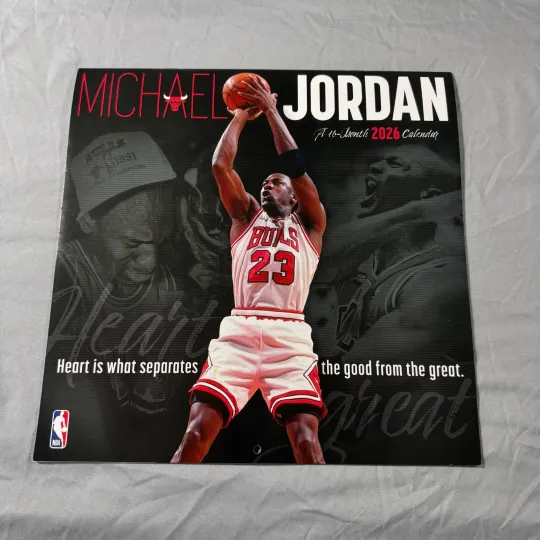 Discover Trends International,  NBA Michael Jordan 2026 Wall Calendar, 12'' X 12'', 16-Mo