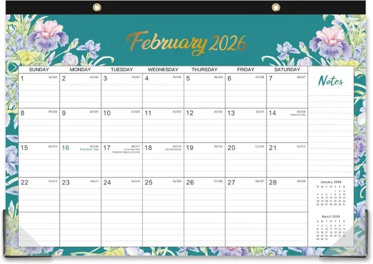 Discover 2026 Desk Calendar - Desk Calendar 2026, Jan 202617" X 12"