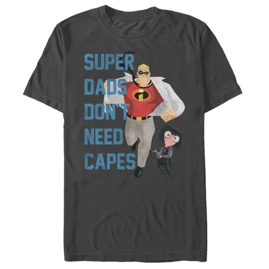 Discover Disney The Incredibles Super Dads Charcoal Men's T-Shirt