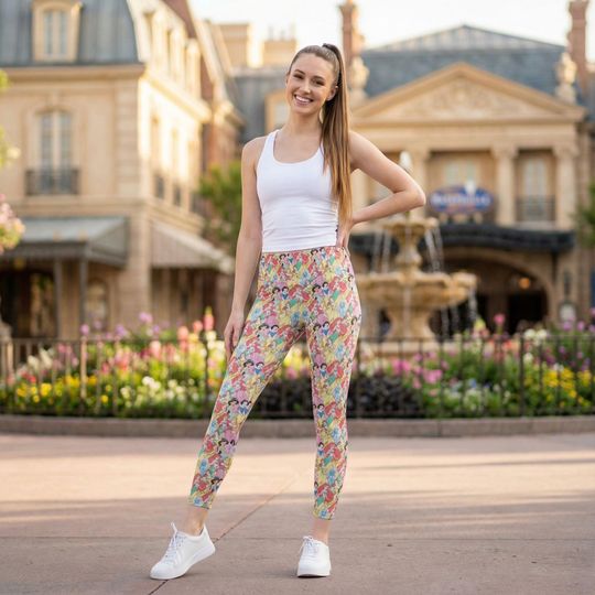 Discover Princess Sketches Disney-Inspired Women's Yoga Leggings