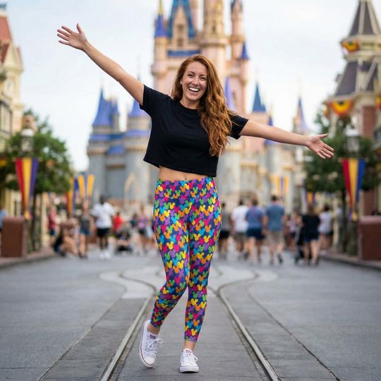 Discover Disney-inspired Mickey Ears Balloons Women's Yoga Leggings