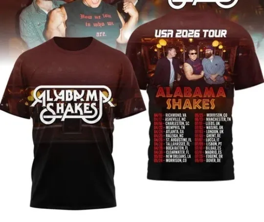 Discover Albm Shakes USA 2026 Tour 3D T-Shirt