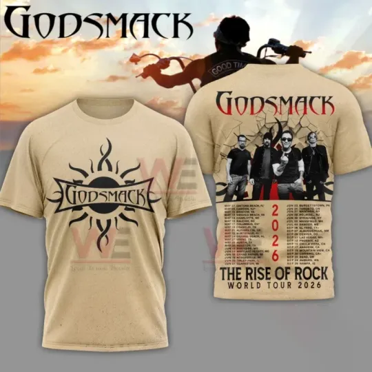 Discover Godsmack 2026 The Rise Of Rock World Tour 2026 Shirt BL1032