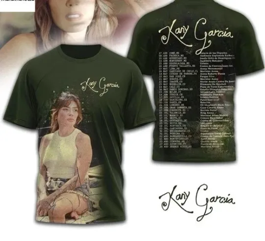 Discover Kany Garcia 2026 Tour Vintage Latin Pop Concert Dates Fan 3D T-Shirt