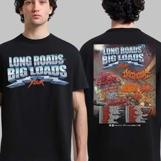 Discover Archspire Long Roads Big Loads Tour 2026 T-Shirt