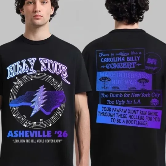 Discover Billy Billy Tour Asheville NC 2026 On February T-Shirt 2D