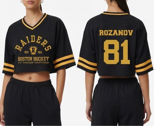 Discover Heated Rivalry Crop Top Football Jersey, Rozanov Hollander Crop Top, Hunter Hockey Jersey, Heated Rivalry Inspired Outfit