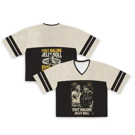 Post Malone Jelly Roll Big Ass Stadium Tour 2026 Jersey, Hip Hop Rap Concert