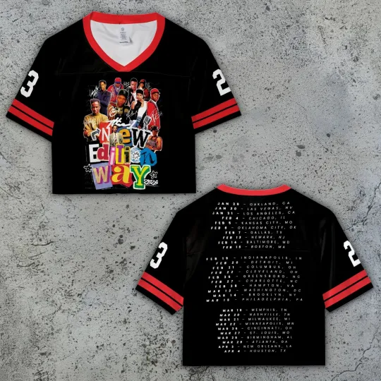 The New Edition Way Croptop Football Jersey – R&B Hip Hop Tour Shirt