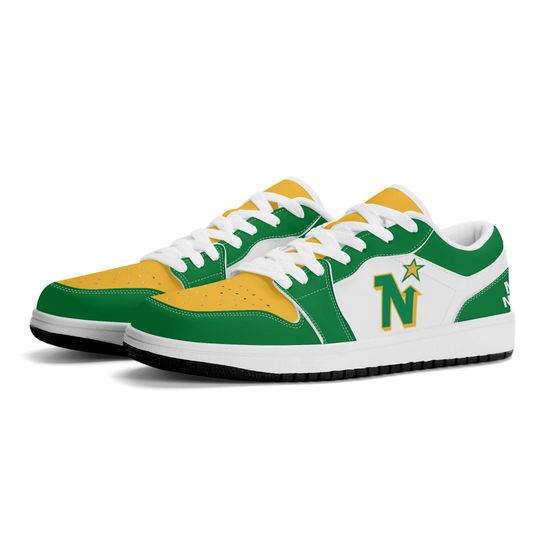 Discover Minnesota North Stars Low Top Sneakers, NHL Fan Shoes, Gift for Hockey Lovers