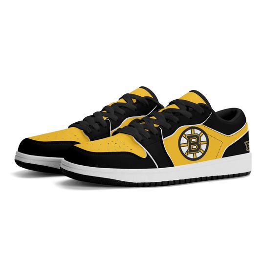 Discover Boston Bruins Low Top Sneakers, NHL Fan Shoes, Gift for Hockey Lovers