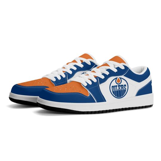 Edmonton Oilers Low Top Sneakers, NHL Fan Shoes, Gift for Hockey Lovers