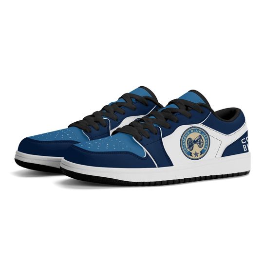 Columbus Blue Low Top Sneakers, NHL Fan Shoes, Gift for Hockey Lovers
