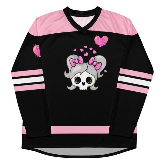 Discover Pink & Black Rave Hockey Jersey: Lil' Miss Mosh Pit