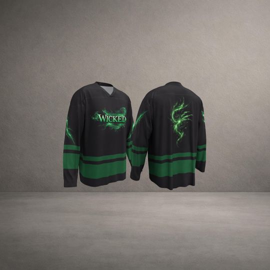 Discover Rave Hockey Jersey  WICKED  Dark Green Magic Festival Design