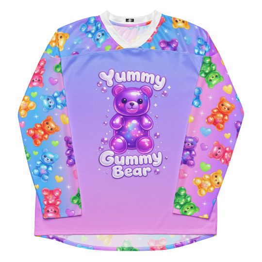 Discover Colorful Gummy Bear Rave Jersey  Long Sleeve Comfy Lightweight Rave Top