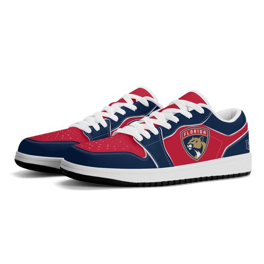 Florida Panthers Low Top Sneakers, NHL Fan Shoes, Gift for Hockey Lovers