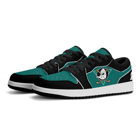 Mighty Ducks Low Top Sneakers, NHL Fan Shoes, Gift for Hockey Lovers