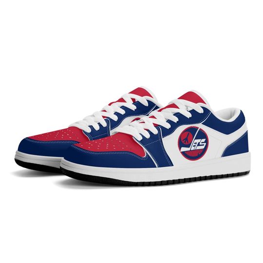 Discover Vintage Winnipeg Jets Low Top Sneakers, NHL Fan Shoes, Gift for Hockey Lovers