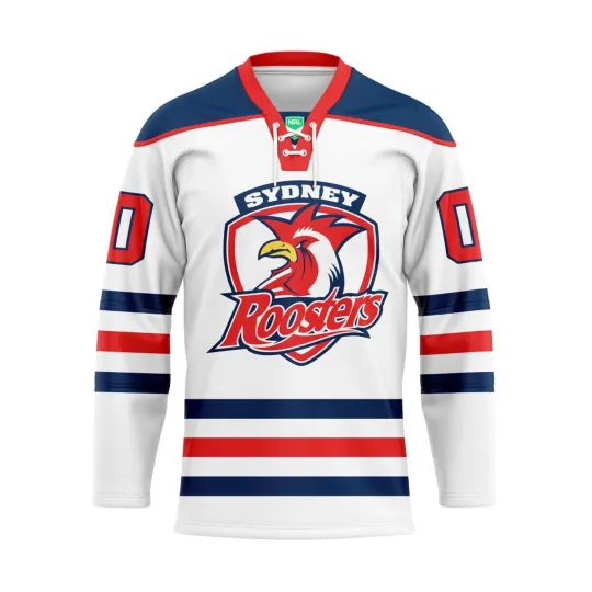 Discover Personalized Sydney Roosters Lace Hockey Shirt Men's Fan Gear Christmas Gift