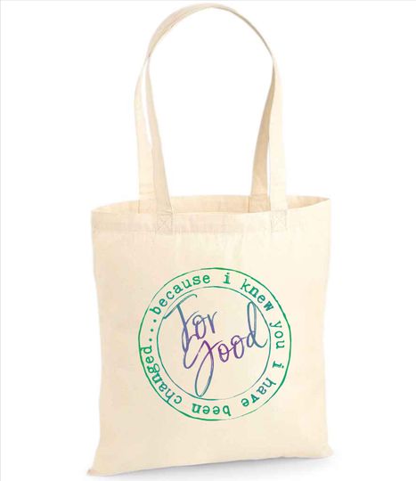 Wicked Musical Inspired Cotton Tote Bag Glinda & Elphaba