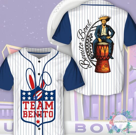 Discover Team Benito Baseball Jersey, Retro Pinstripe Button Down Jersey