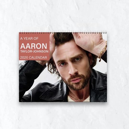 Discover Aaron Taylor-Johnson 2026 Wall Calendar, Monthly Planner, Movie Fan Gift, Fan Merch Celebrity Decor, Perfect Present, Home and Office Decor