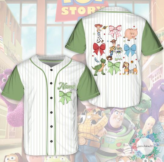 Discover Toy Story Coquette Bow Kids Baseball Jersey, Disney Toy Story Toddler Jersey
