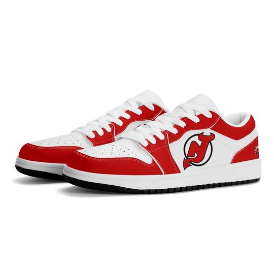 New Jersey Devils Low Top Sneakers, NHL Fan Shoes, Gift for Hockey Lovers