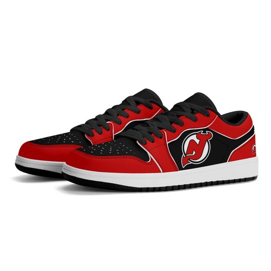 New Jersey Devils Low Top Sneakers, NHL Fan Shoes, Gift for Hockey Lovers
