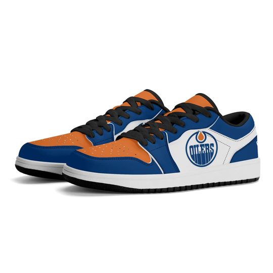 Edmonton Oilers Low Top Sneakers, NHL Fan Shoes, Gift for Hockey Lovers