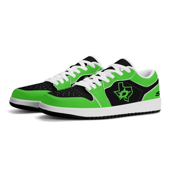 Discover Custom Dallas Stars Neon Green Low-Top Sneakers - Personalized NHL Fan Shoes