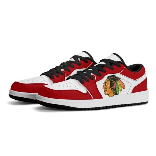 Discover Custom Chicago Blackhawks Low-Top Sneakers - Personalized Hockey Fan Shoes