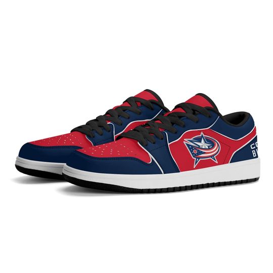 Columbus Blue Jackets Low Top Sneakers, NHL Fan Shoes, Gift for Hockey Lovers