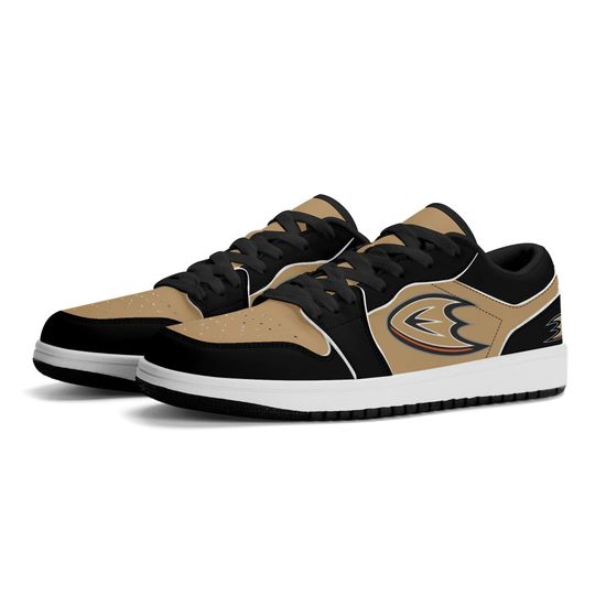 Discover Custom Anaheim Ducks Modern Low-Top Sneakers - Personalized Hockey Fan Shoes