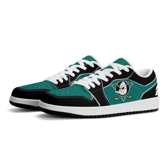 Mighty Ducks Low Top Sneakers, NHL Fan Shoes, Gift for Hockey Lovers