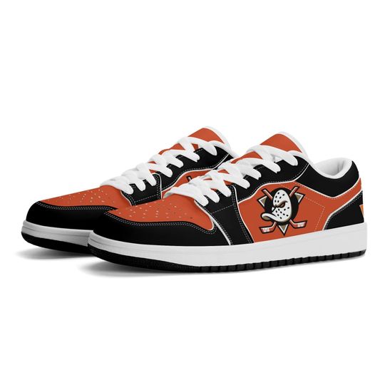 Anaheim Ducks Low Top Sneakers, NHL Fan Shoes, Gift for Hockey Lovers