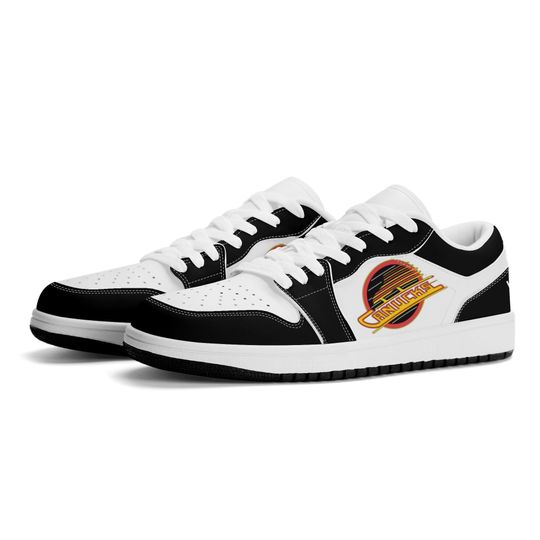Discover Custom Vancouver-Inspired Low Top Sneakers - Canuck Blue and Black Shoes