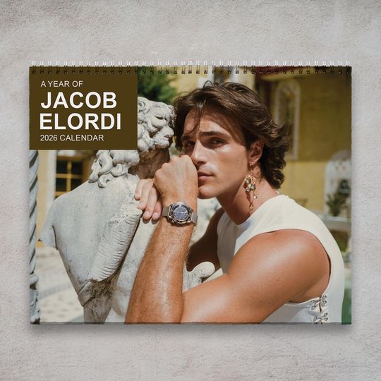 Discover Jacob Elordi Wall Calendar 2026, Gift For Fan, Gift For Movie Lover, Gift for her, Jacob Elordi Fan Merch, Hot Hunky Men Yearly Planner