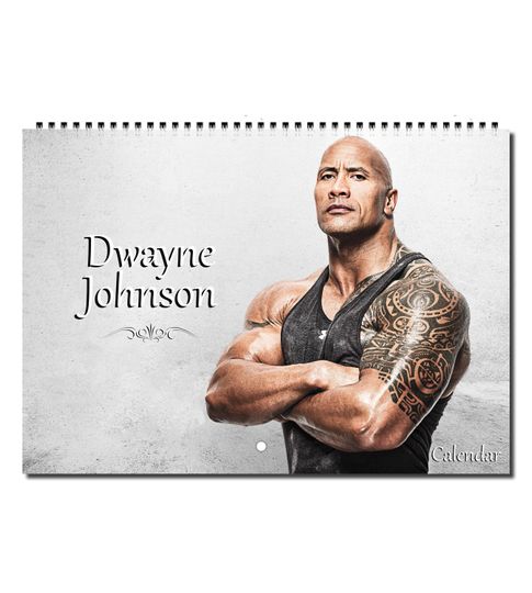 Discover Dwayne Johnson | 2026/27 | Choose Start Months/Year | Large Full Planner | Full Photo Personalised Wall Calendar