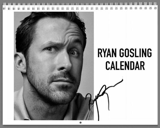 Discover Ryan Gosling 2026 Wall Calendar with his quotes and signature