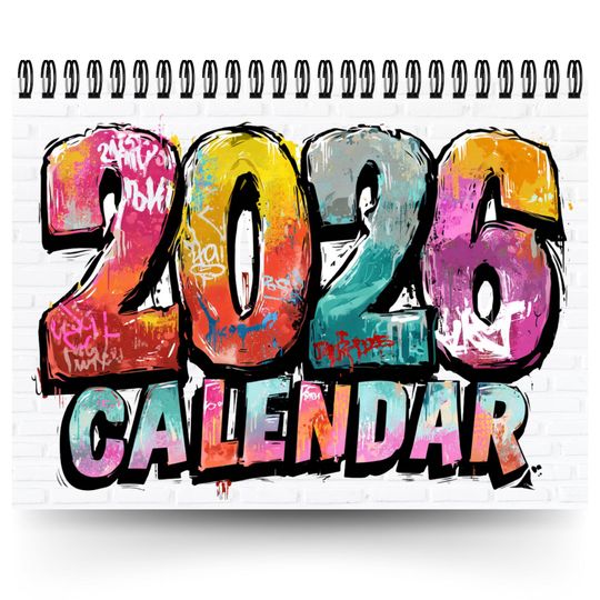 Discover 2026 Hip-Hop Graffiti Calendar: 12-Month Wall Planner