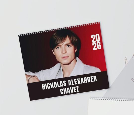 Discover Nicholas Alexander Chavez 2026 Wall Calendar | Aesthetic Celebrity Hunk Monthly Planner | Monsters Star Fan Gift