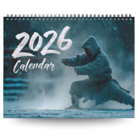 Discover 2026 Wall Calendar: Karate Themed Calendar for Home, Office, or Gifting