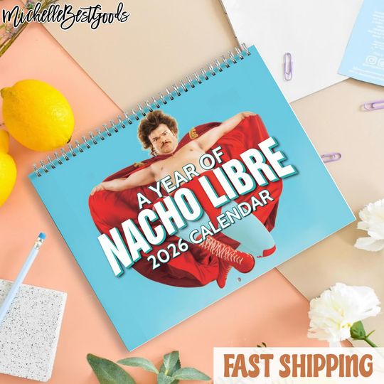 Discover Nacho Libre Wall Calendar 2026, Funny Movie 2026 Wall Calendar, Memes Nacho Graphic Calendar, Planner, Home Decorating