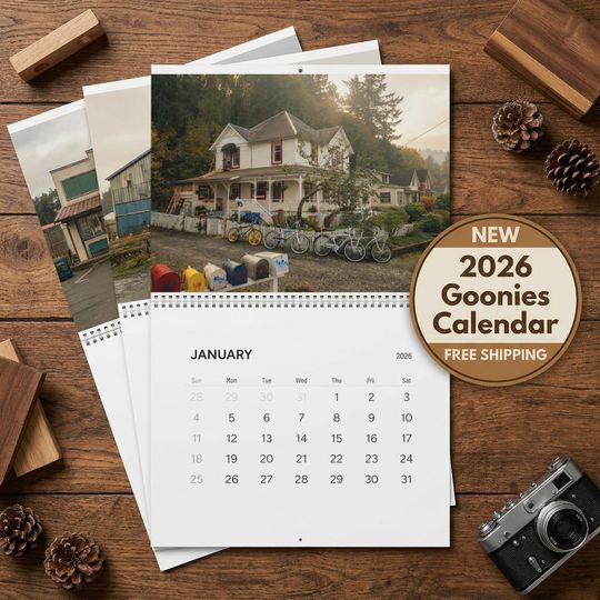 Discover The Goonies Astoria 2026 Wall Calendar - Movie Fan Gift Memorabilia Nostalgic Cinema Decor