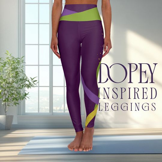 Discover Dopey Challenge Inspired Leggings, RunDisney Running Outfit, 48.6 Miles Disney Activewear, High Waisted Marathon Leggings
