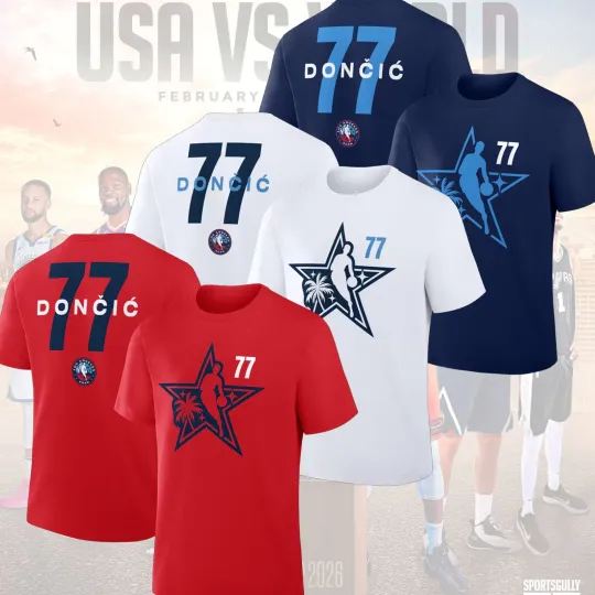 Luka Dončić 2026 Basketball All-Star Game Name & Number T-Shirt